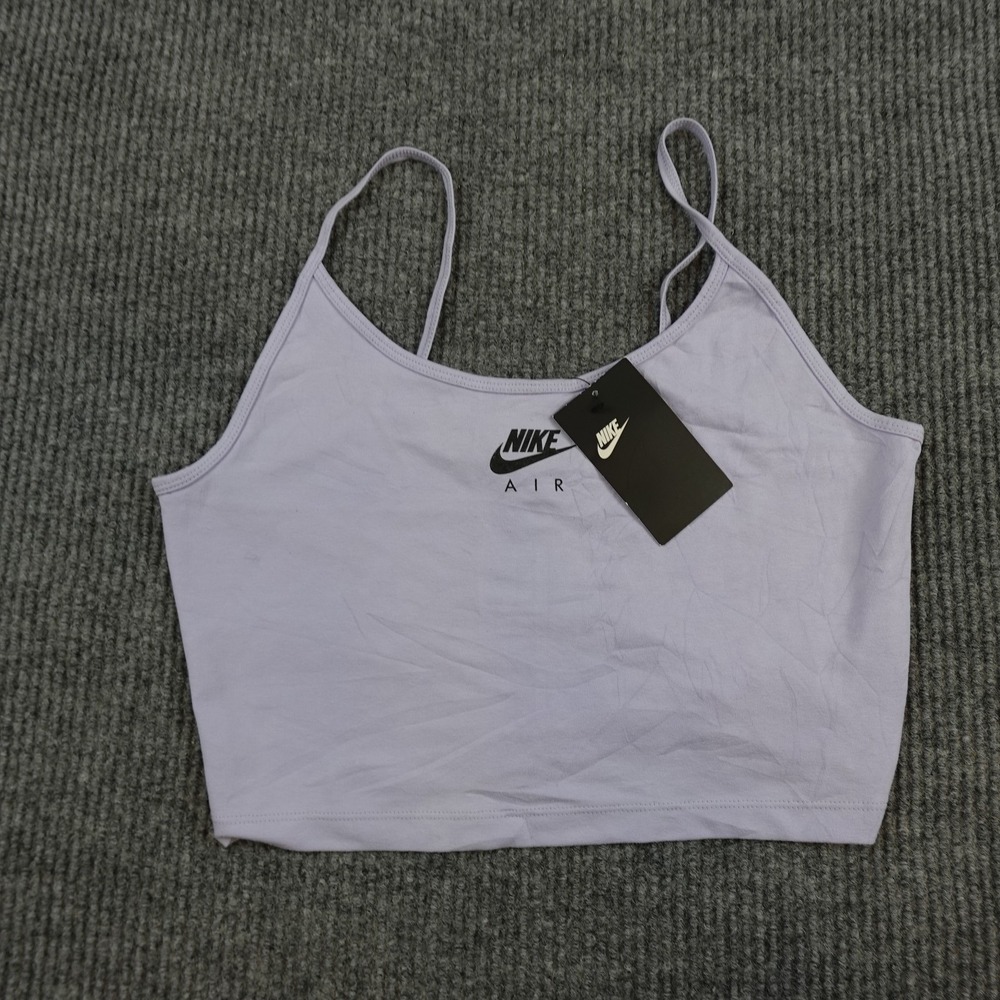 Nike Air Tank Top Womens Medium Purple Cropped Camisole Tight Fit BV4666-539